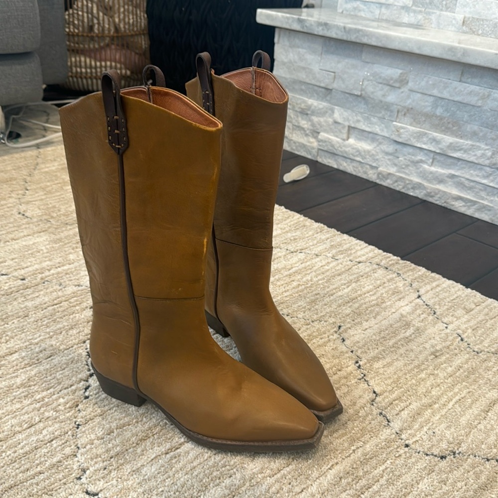 We The Free Tan Brown Western Heeled Boots